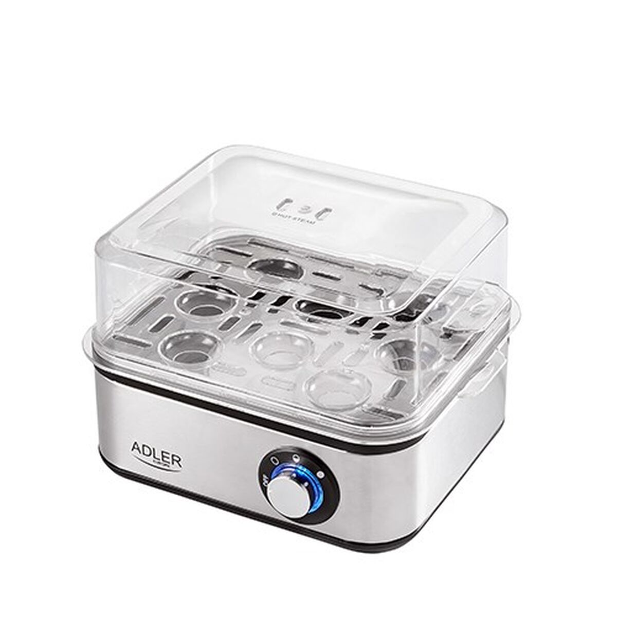 Hervidor de huevos Adler AD 4486 Negro Plateado