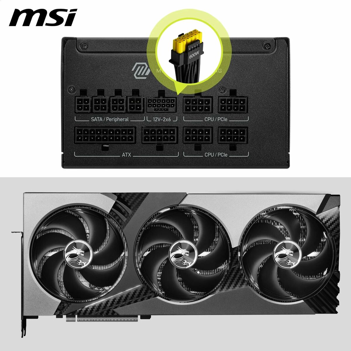 Fuente de Alimentación MSI 306-7ZP1B21-CE0 1000 W 80 Plus Gold ATX