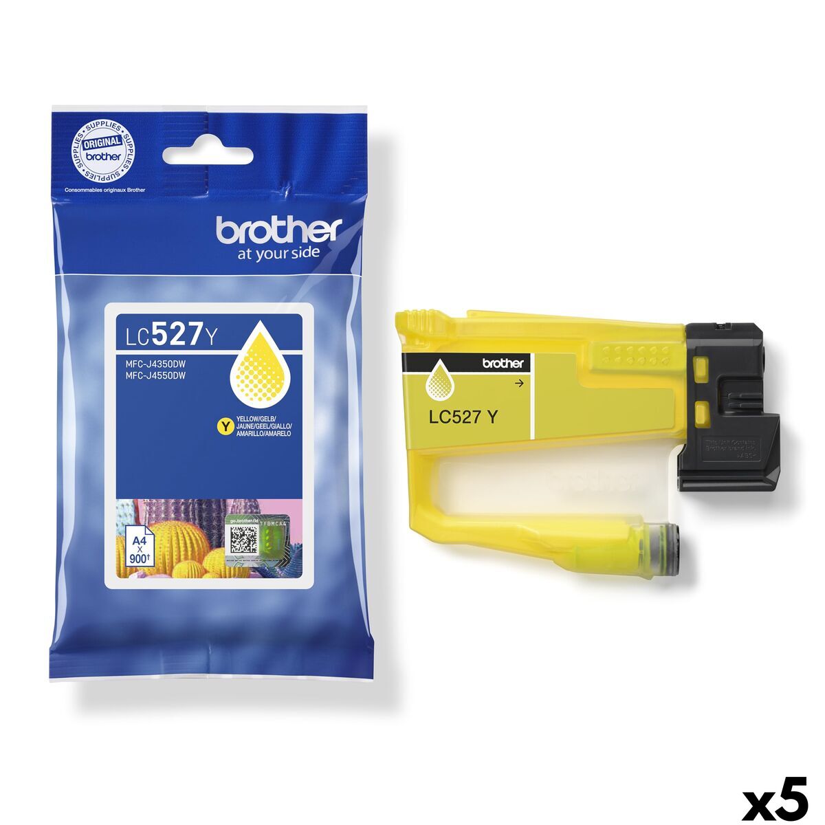 Cartucho de Tinta Original Brother Amarillo (5 Unidades)