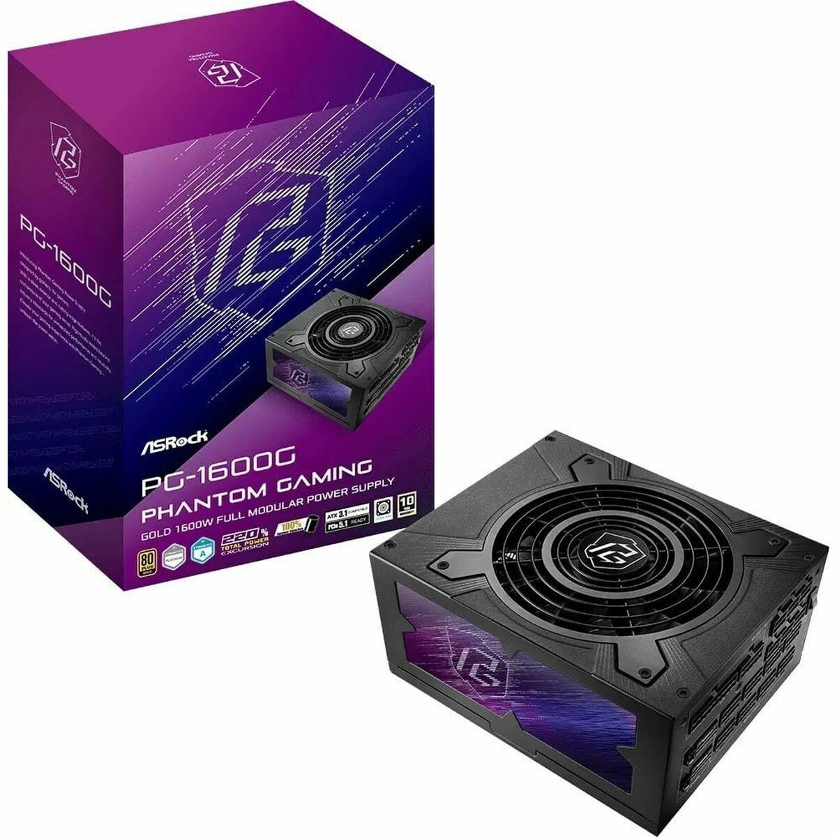 Fuente de Alimentación ASRock 90-UXP160-GFEAAB 1600 W 80 Plus Gold