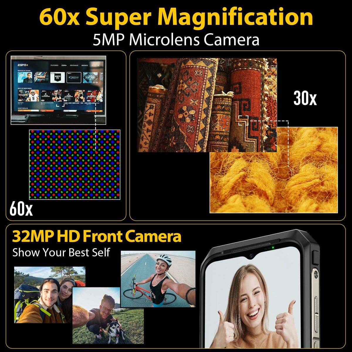 Smartphone Ulefone ARMOR 30 6,67" Mediatek Dimensity 700 12 GB RAM 512 GB Negro