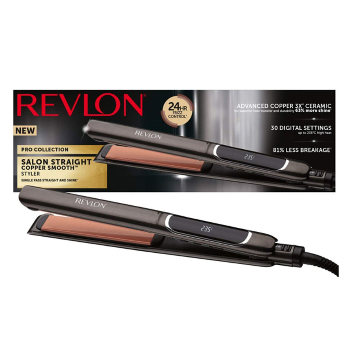 Plancha de Pelo Revlon RVST2175E Negro