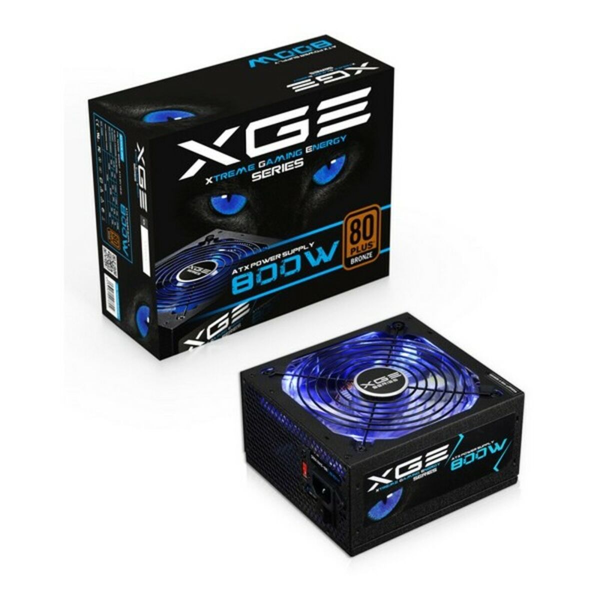 Fuente de Alimentación TooQ TQXGEII-800SAP LED 800W Negro 800 W