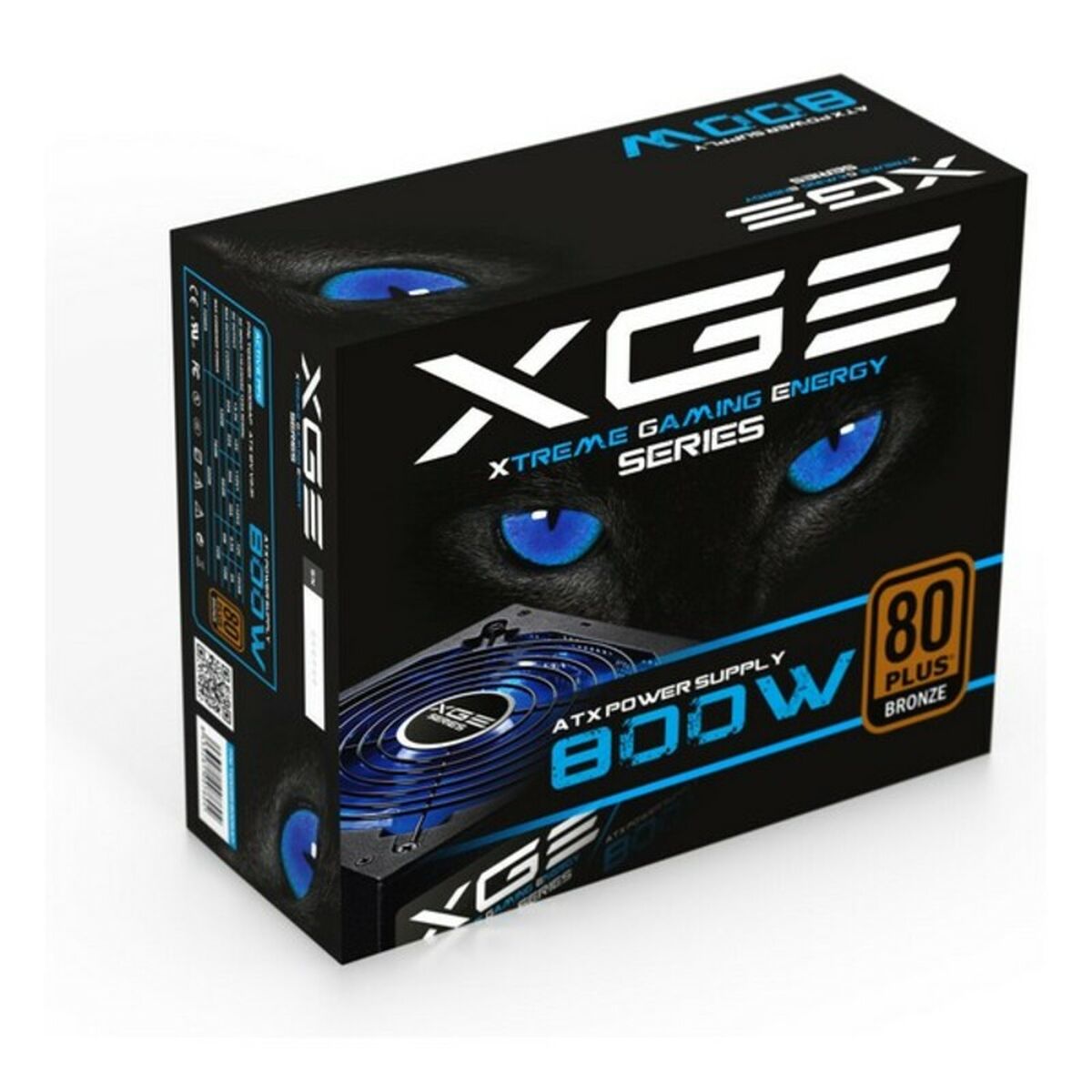 Fuente de Alimentación TooQ TQXGEII-800SAP LED 800W Negro 800 W