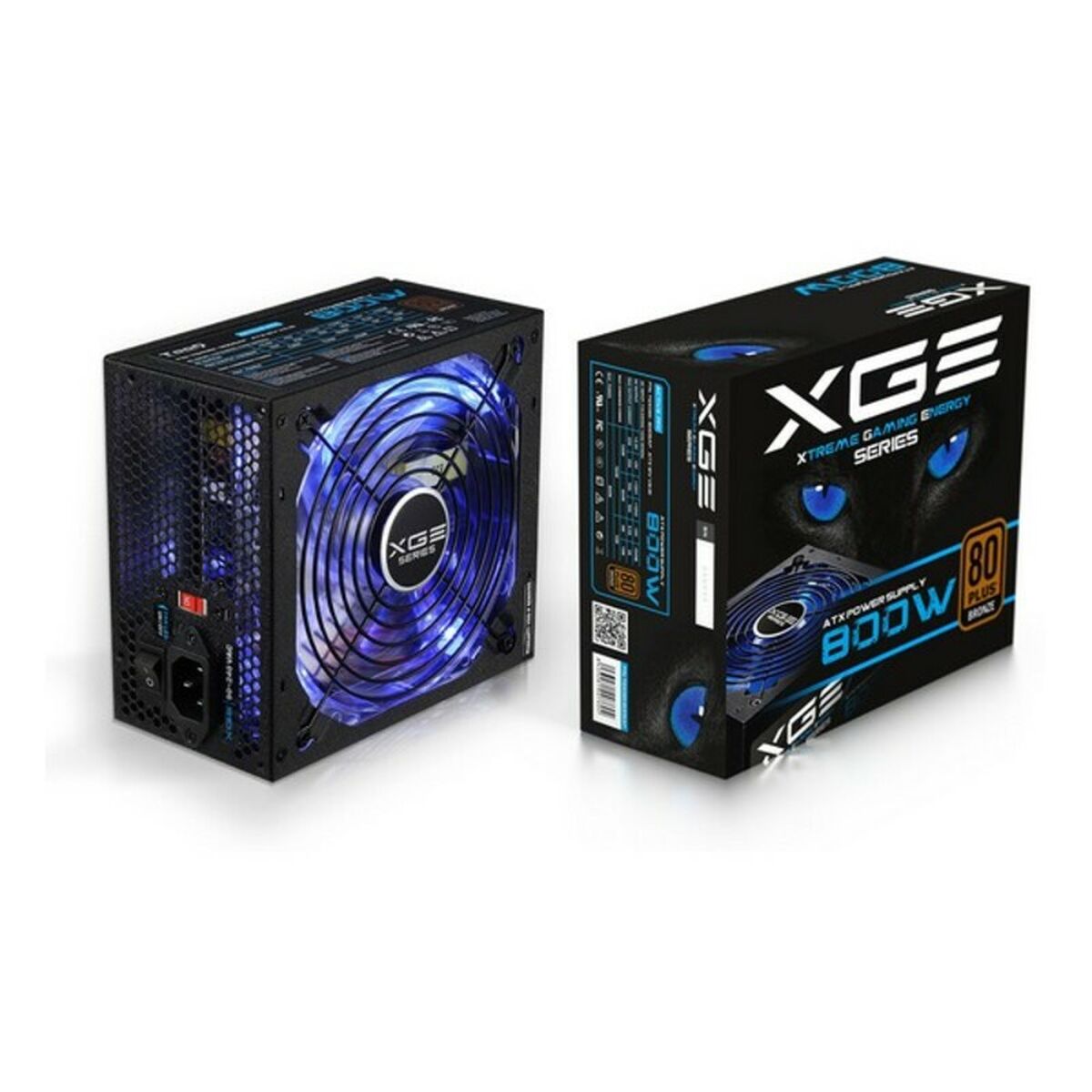 Fuente de Alimentación TooQ TQXGEII-800SAP LED 800W Negro 800 W