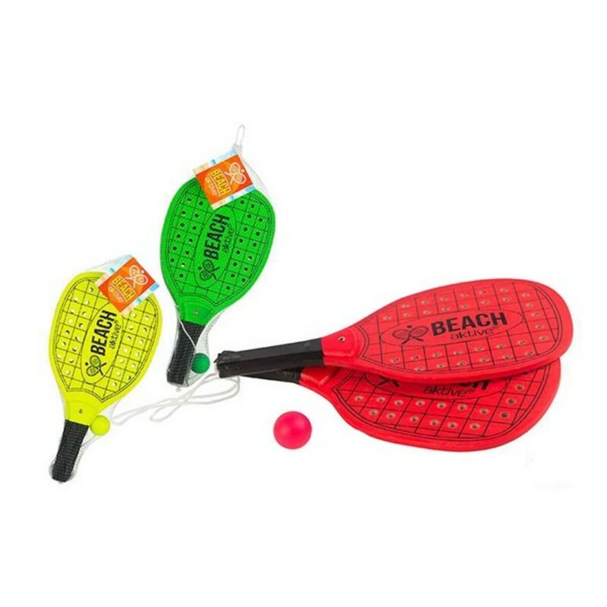 Palas de Playa con Pelota Colorbaby Verde Naranja 20 x 40 x 0,7 cm