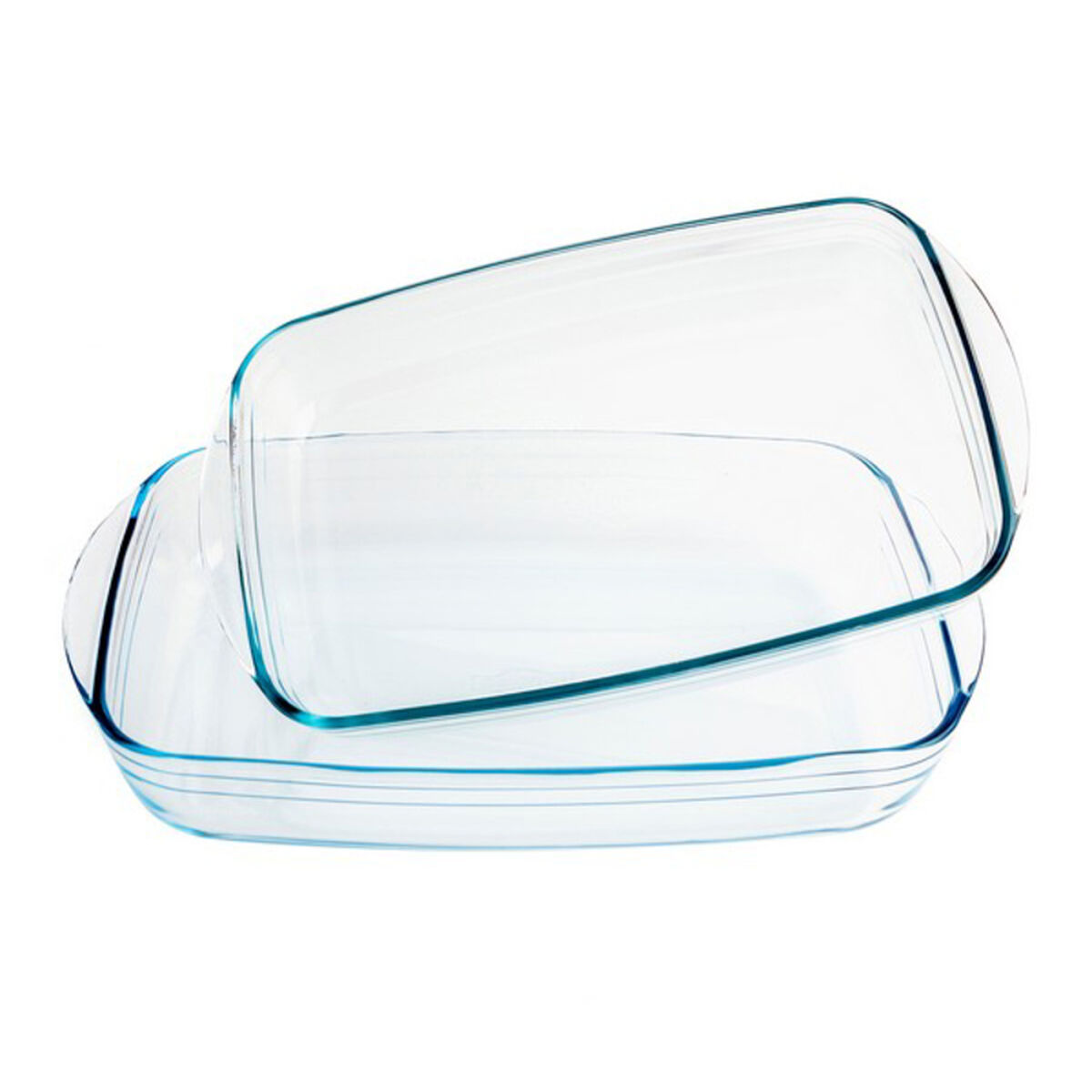 Set de Fuentes para Horno Ô Cuisine 334SA05 Transparente Vidrio