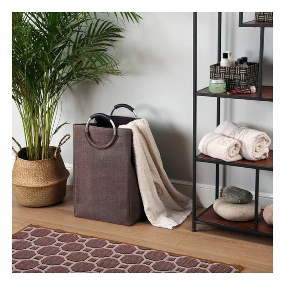 Cesto para la Ropa Sucia Con asas Minimalista 30 x 55 x 36 cm