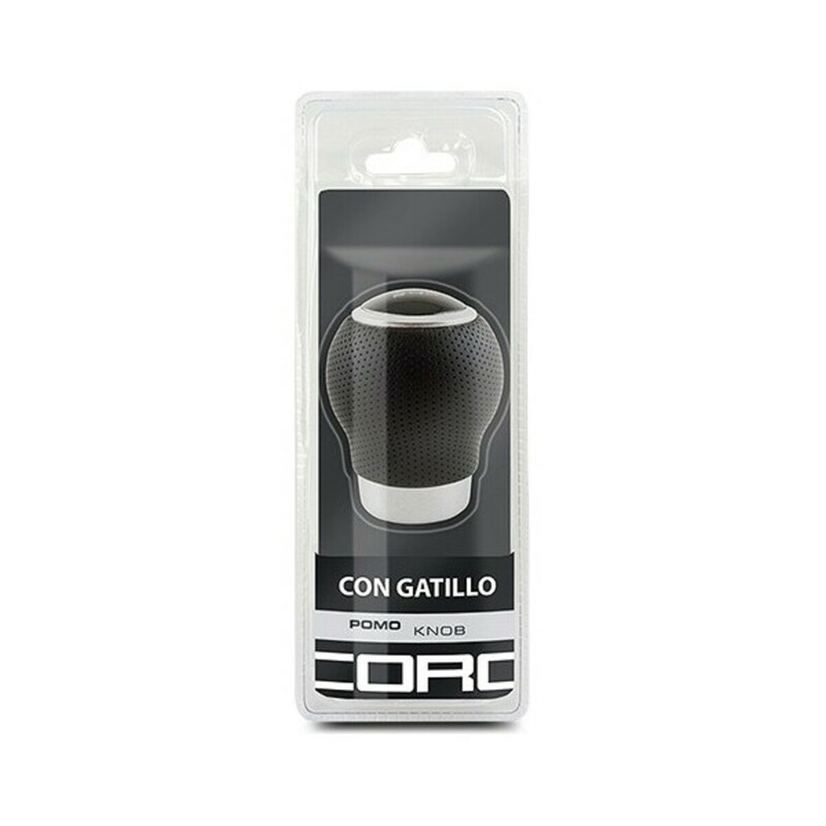 Pomo de la Palanca de Cambio BC Corona POM30165 Piel Con Gatillo Negro (27 mm)