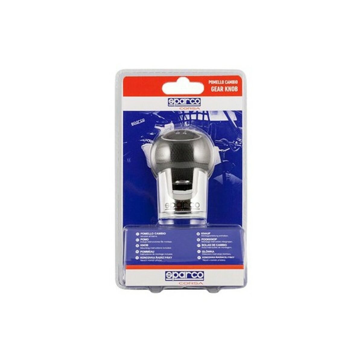 Pomo de la Palanca de Cambio Sparco Lazio Negro