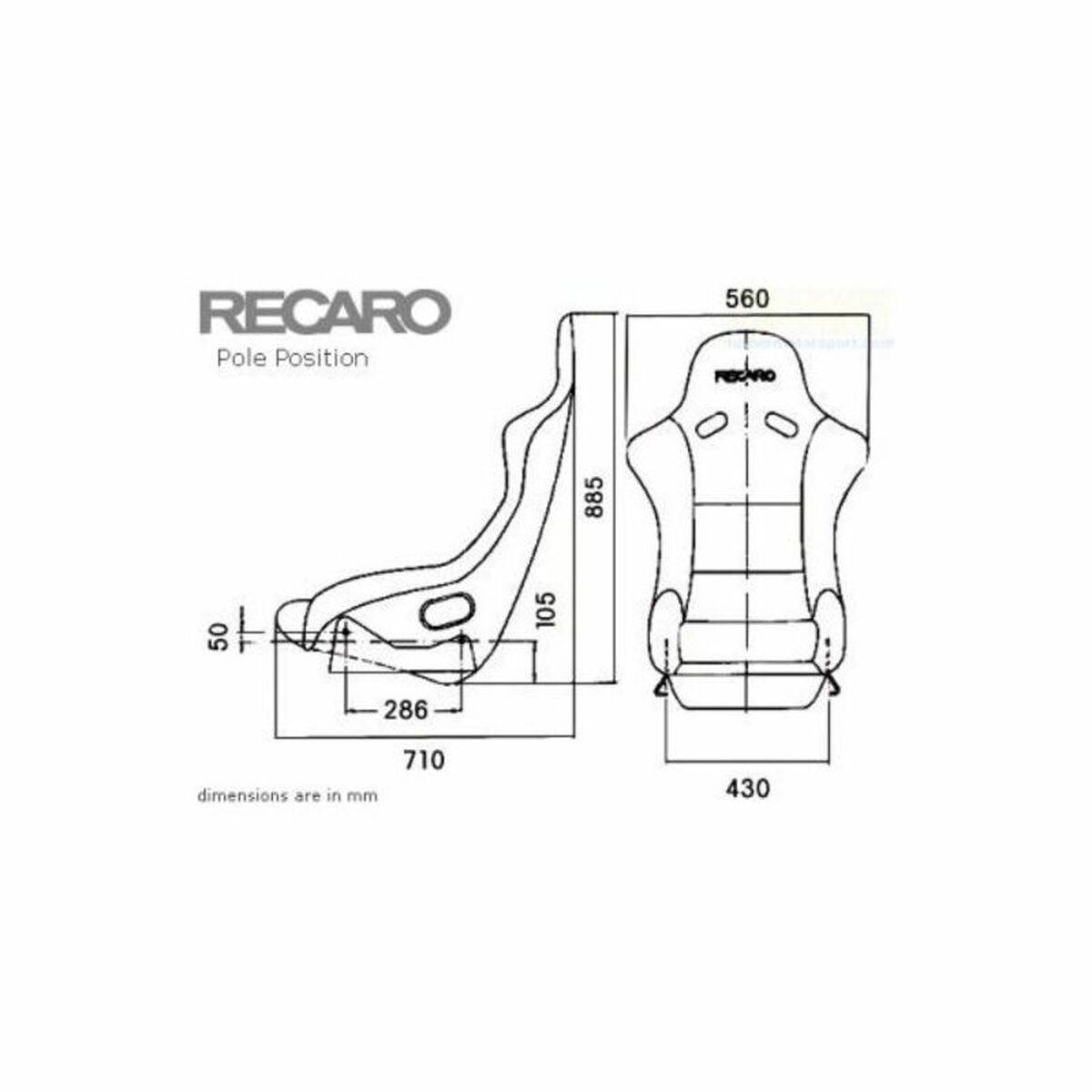 Asiento Recaro Pole Position Velour Piloto Copiloto