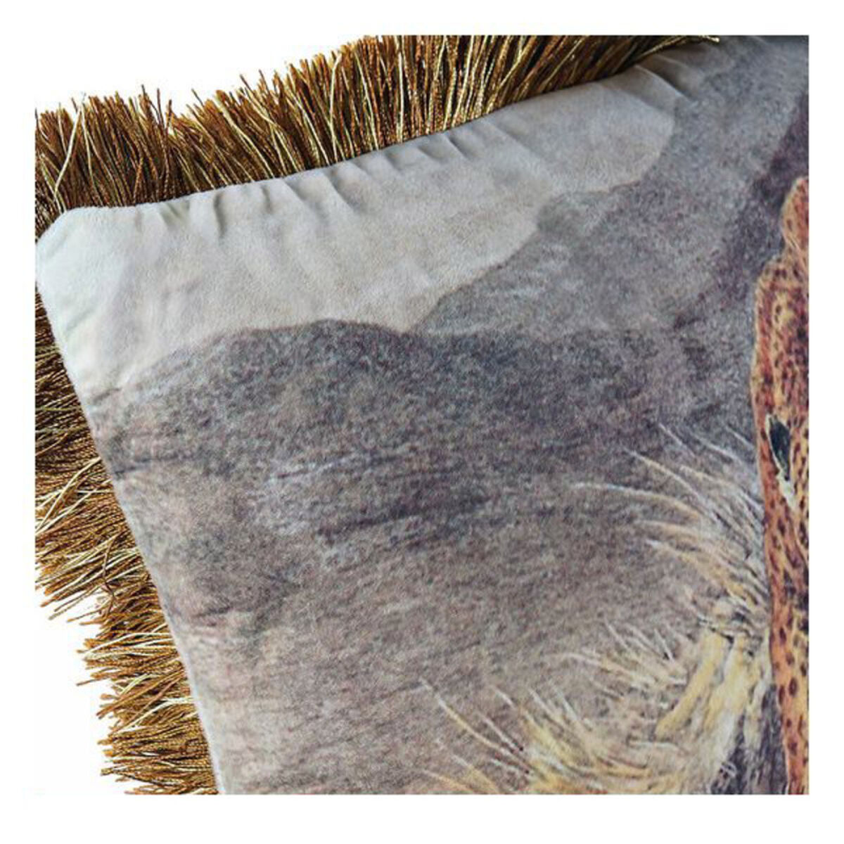 Cojín DKD Home Decor 8424001718016 Animal Poliéster Aluminio Colonial (2 Unidades)