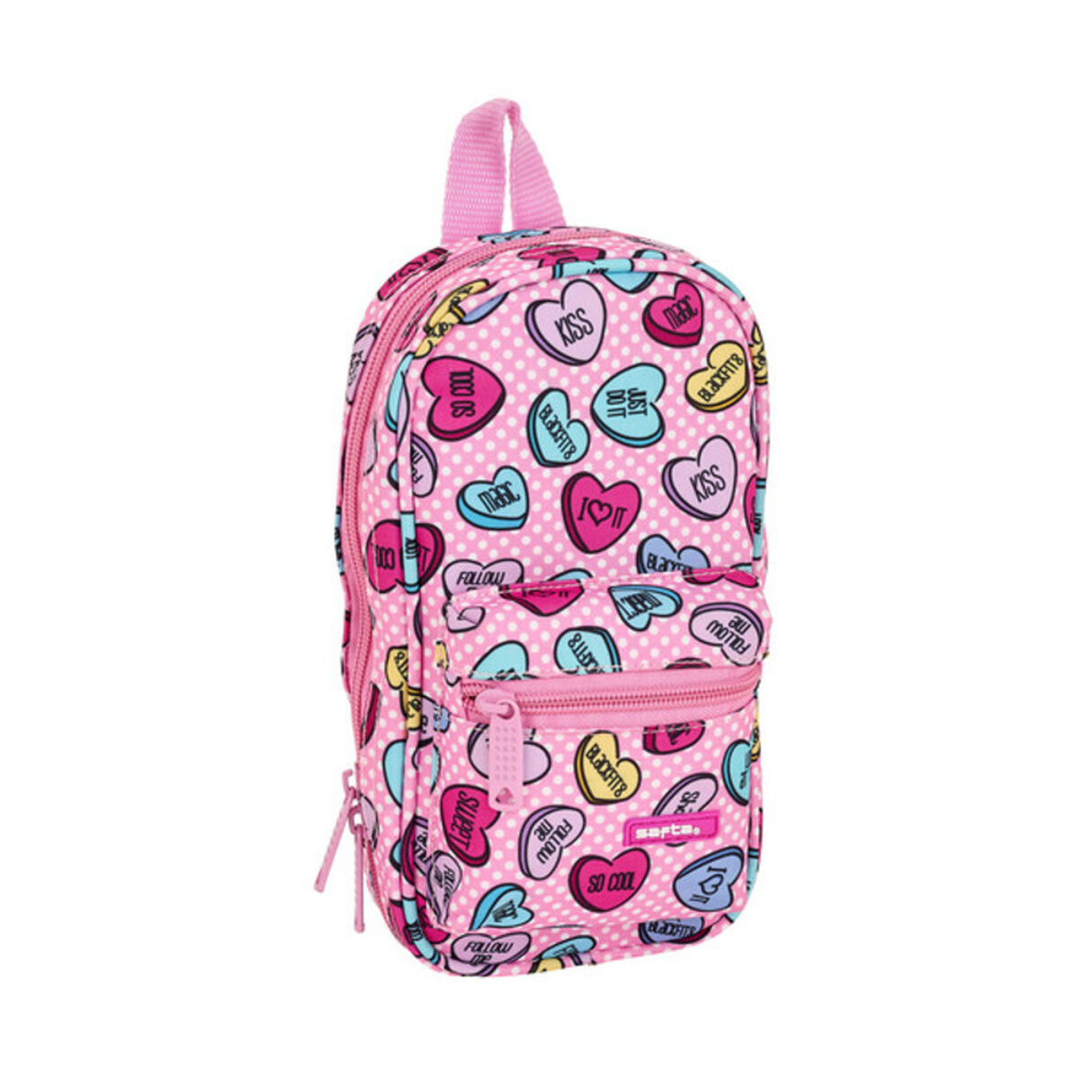 Plumier Mochila Safta Rosa (33 Piezas)