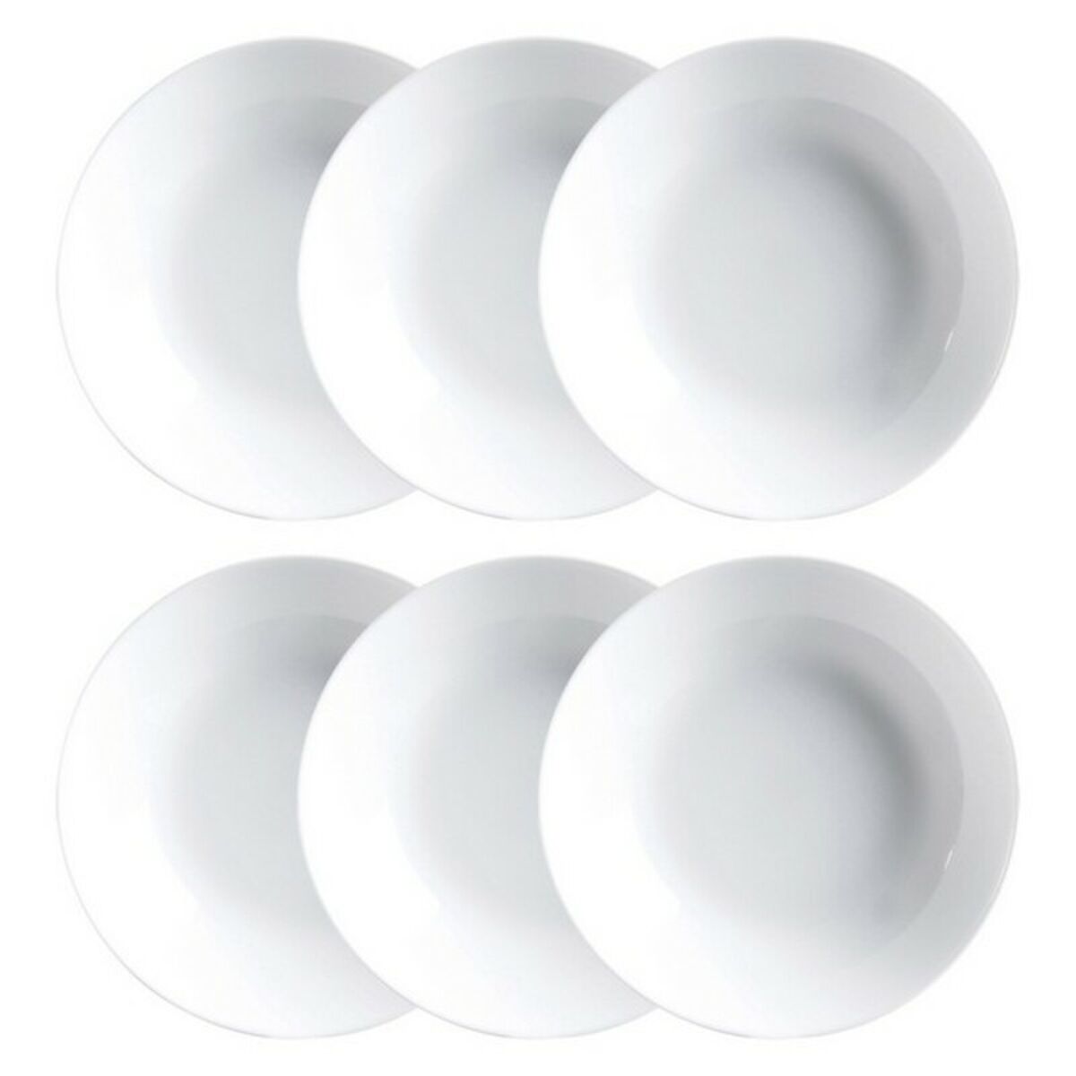 Set de Platos Luminarc Diwali 6 pcs Blanco Vidrio