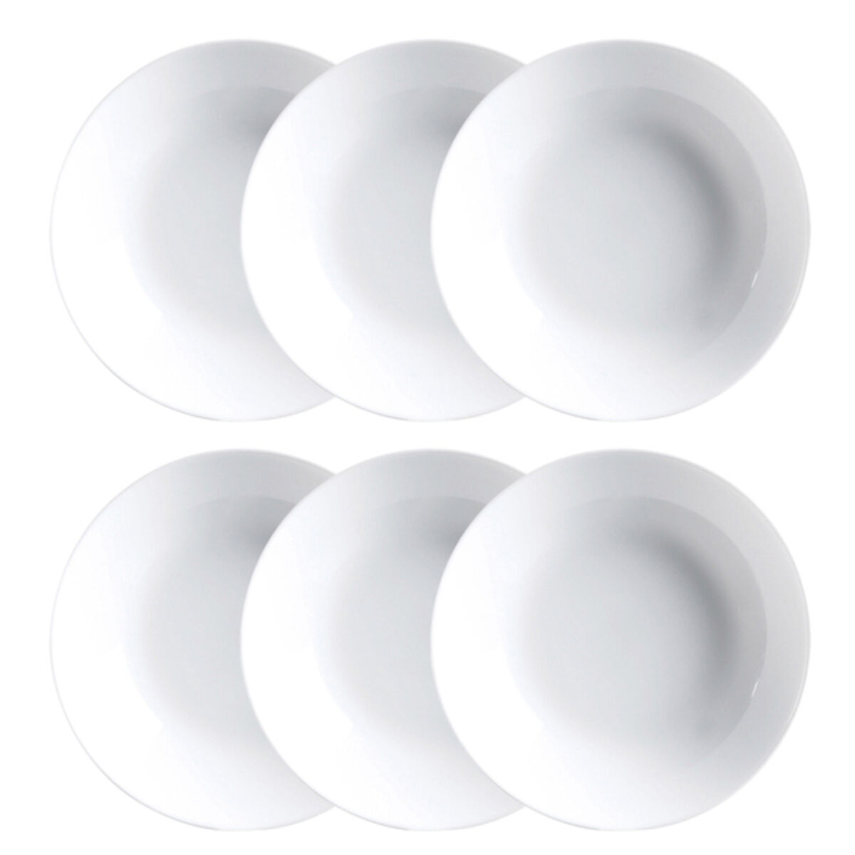 Set de Platos Luminarc Diwali 6 pcs Blanco Vidrio
