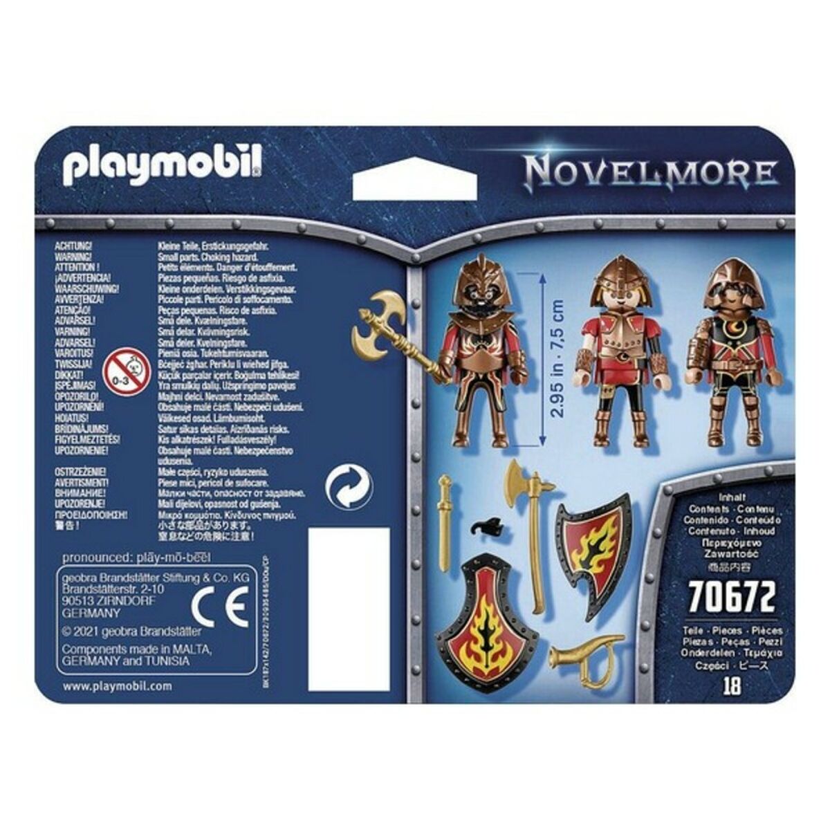 Set de Figuras Novelmore Fire Knigths Playmobil 70672 (18 pcs)