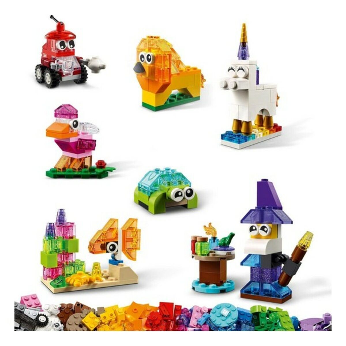 Juego de Construcción Classic Transparent Bricks Lego 11013 Multicolor