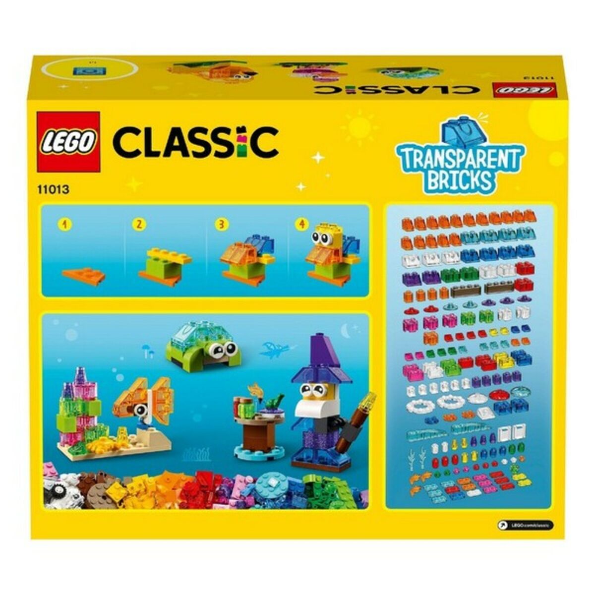 Juego de Construcción Classic Transparent Bricks Lego 11013 Multicolor