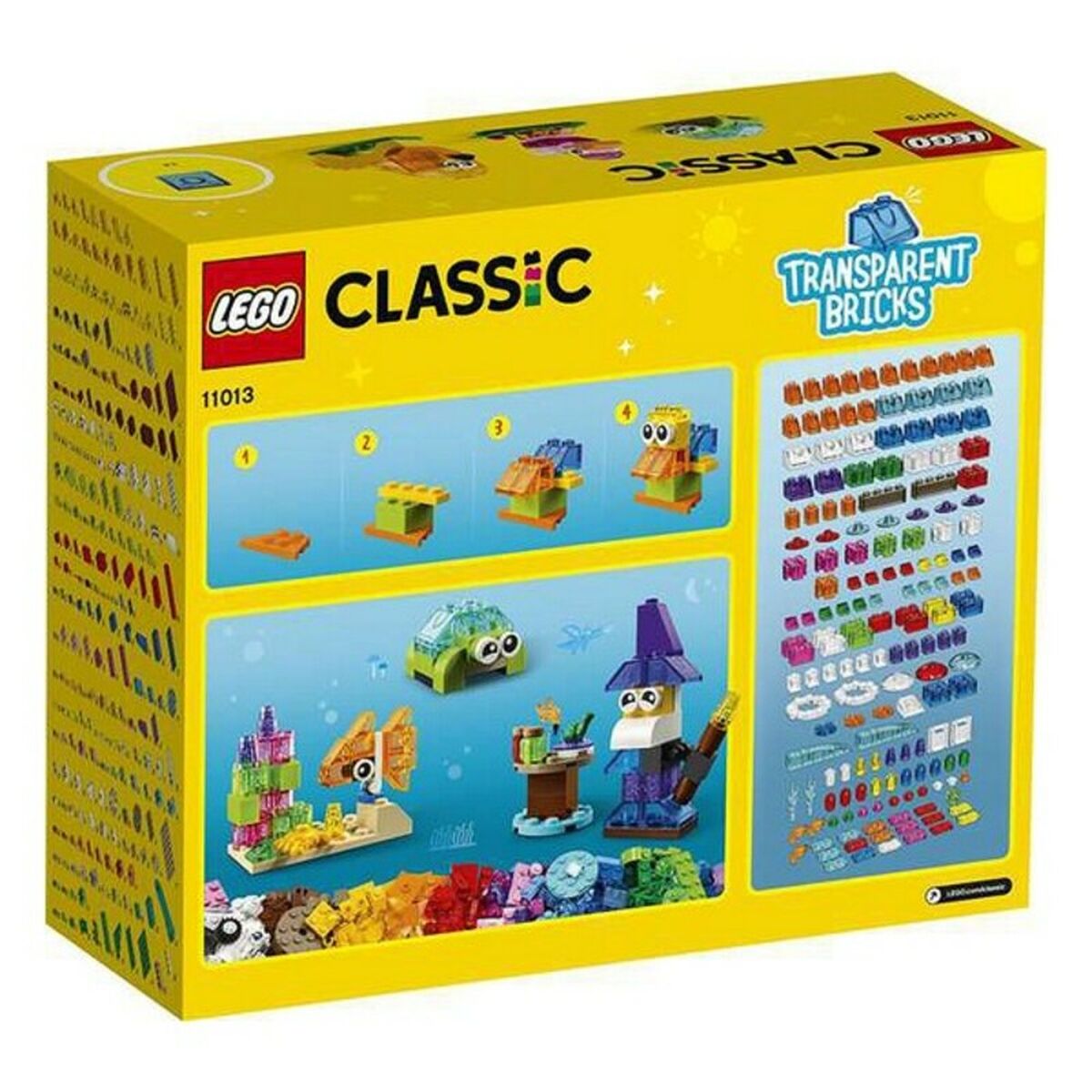 Juego de Construcción Classic Transparent Bricks Lego 11013 Multicolor