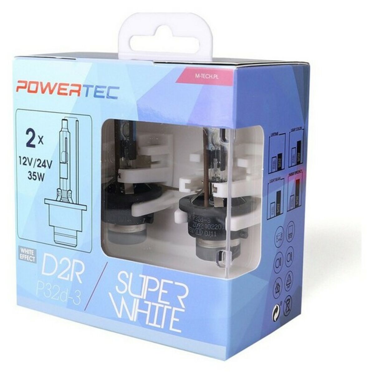 Bombilla para Automóvil MTECPTZSWD2S-DUO M-Tech MTECPTZSWD2S-DUO D2S 35W 12/24V (2 Piezas)