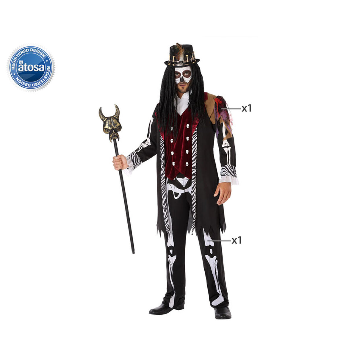 Disfraz para Adultos Multicolor (2 Piezas) (2 Unidades)