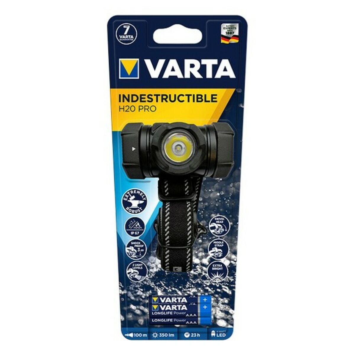 Linterna LED para la Cabeza Varta H20 PRO IP67 4 W 350 lm