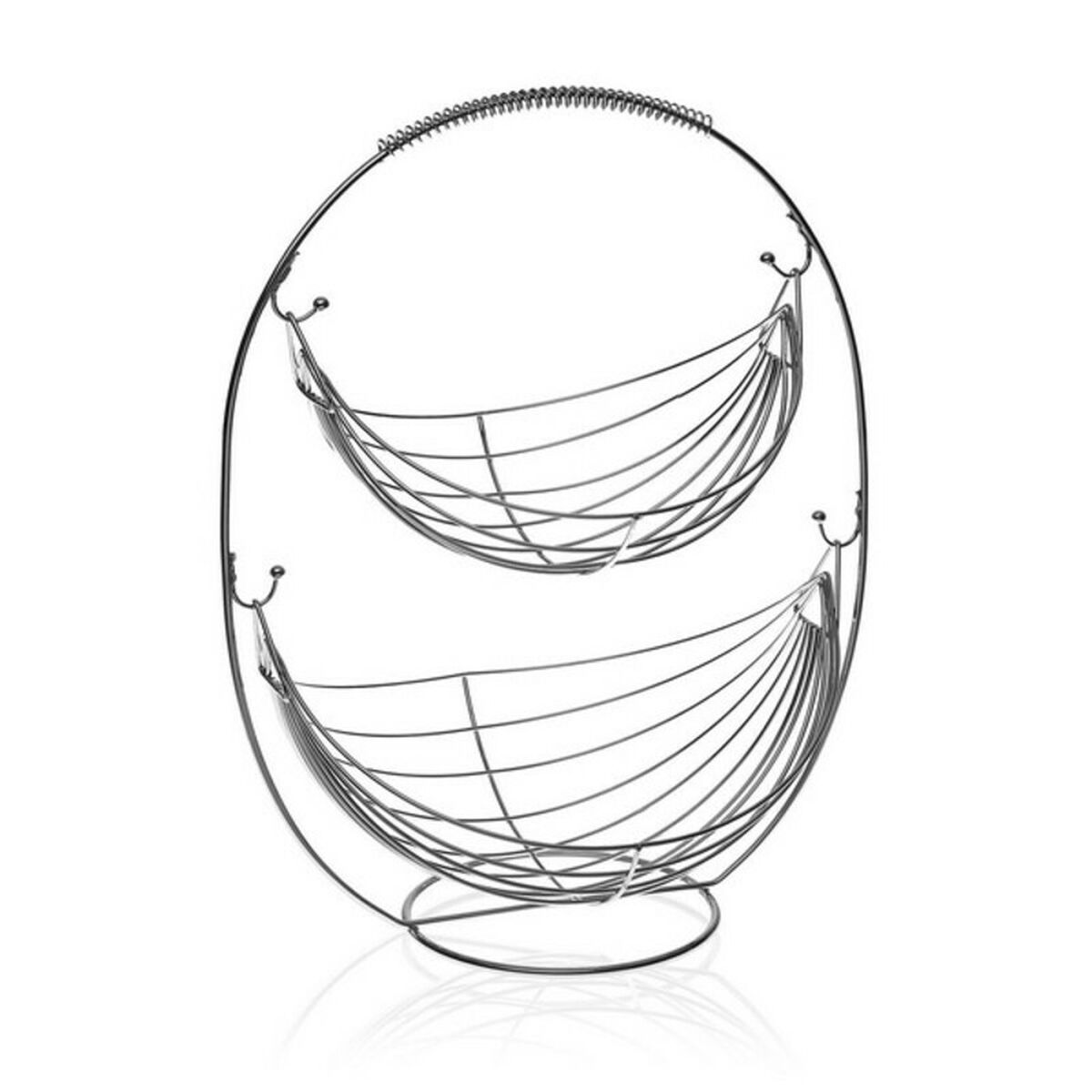 Frutero Versa Negro 2 Estantes (27 x 45,5 x 36 cm)