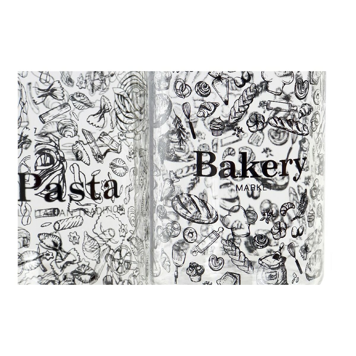 Bote DKD Home Decor Cristal Tradicional 10 x 12.5 x 20 cm 1 L (2 pcs)