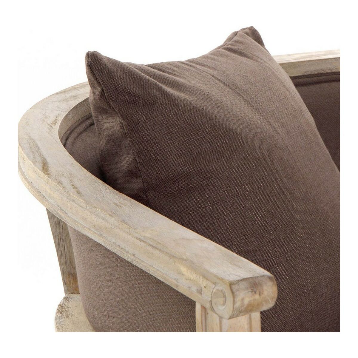 Sofá DKD Home Decor Marrón Lino Madera de caucho Tradicional (122 x 69 x 72 cm)