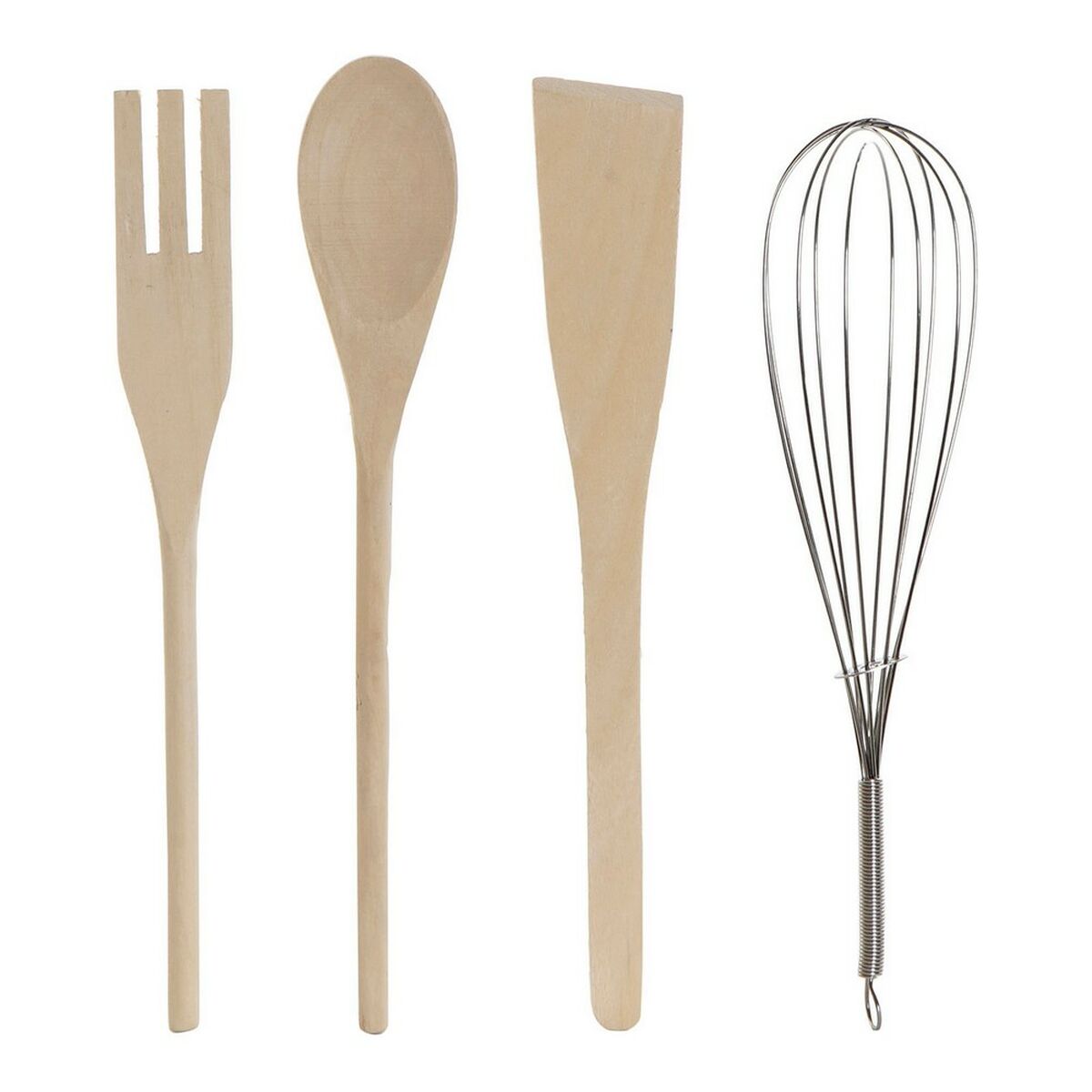 Bote para Utensilios de Cocina DKD Home Decor Acero Inoxidable Pino Dolomita 11,5 x 11,5 x 26 cm 1 L