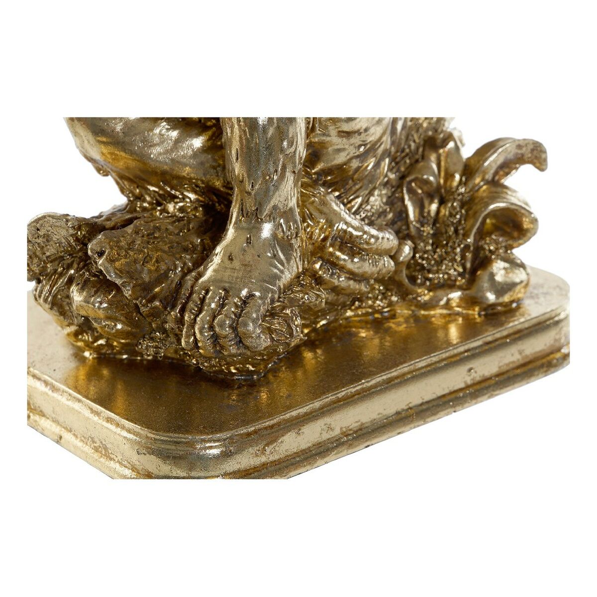 Figura Decorativa DKD Home Decor Dorado Colonial Mono Hoja de planta 16,5 x 10,6 x 22,5 cm