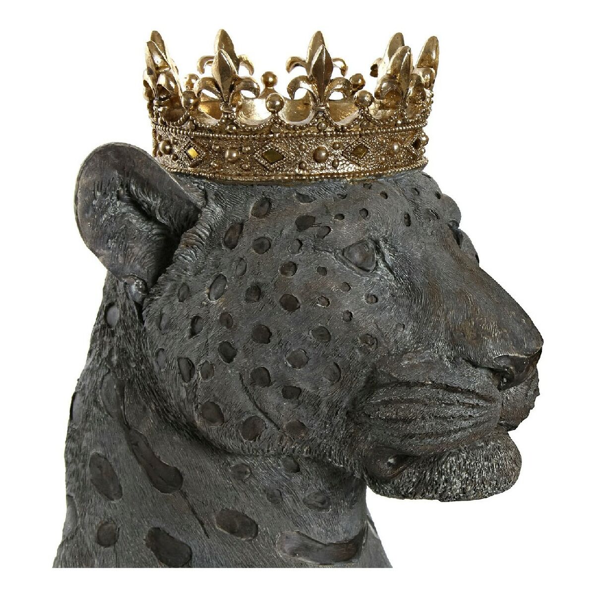 Figura Decorativa DKD Home Decor Gris Dorado Colonial Animal 27,5 x 23,5 x 33 cm (2 Unidades)