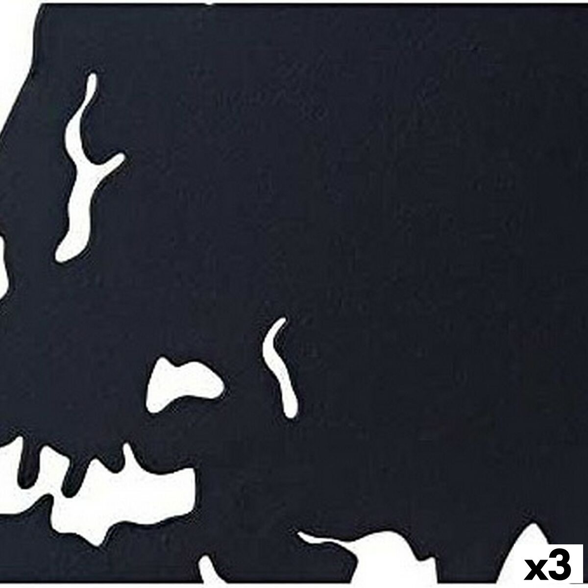 Figura Decorativa DKD Home Decor Mapamundi Negro Cobre Blanco 40 x 1 x 40 cm (3 Piezas)