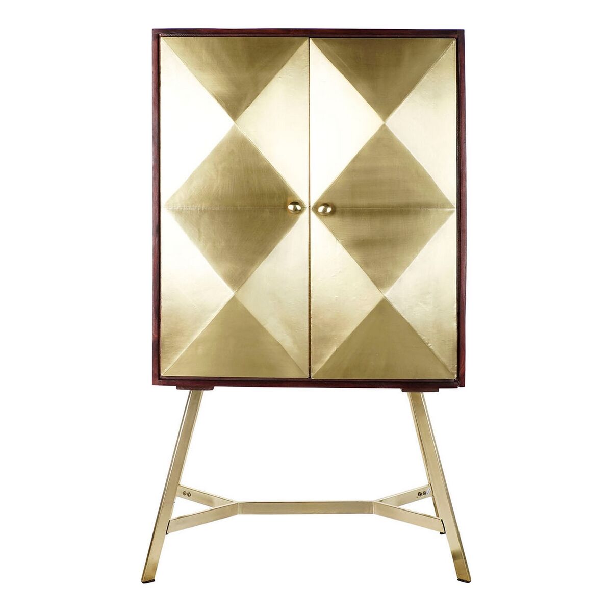 Aparador DKD Home Decor Dorado Marrón oscuro Acacia Madera de mango 84 x 43 x 156,5 cm