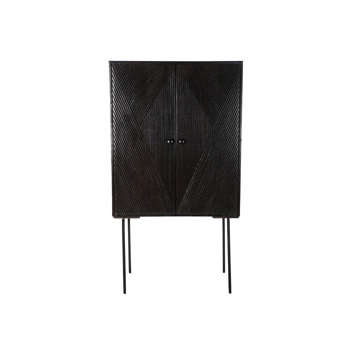 Aparador DKD Home Decor Negro Marrón oscuro Metal Madera de mango 84 x 43 x 153,5 cm