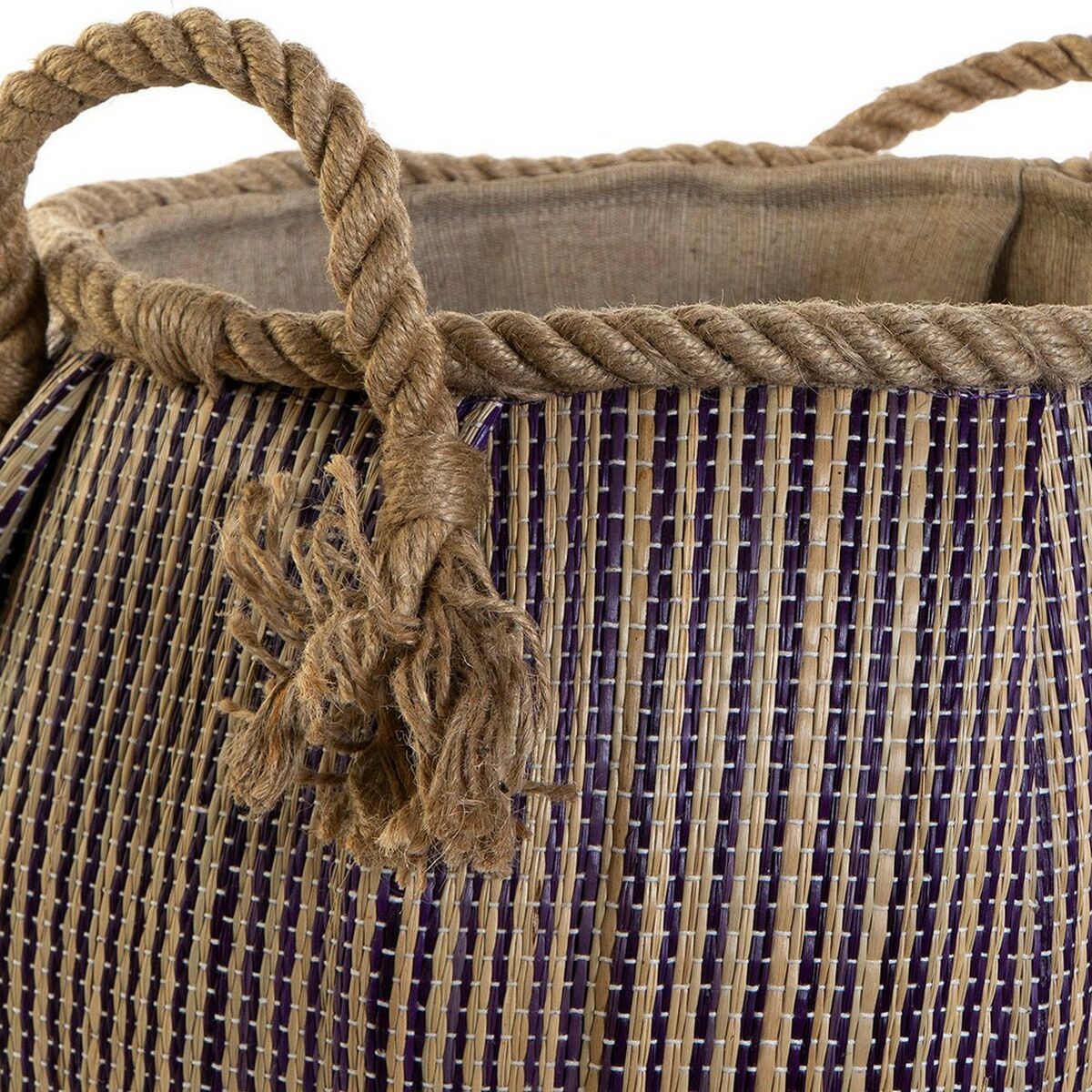 Cesta Multiusos DKD Home Decor Azul Rojo Natural Fibra natural (2 Unidades)