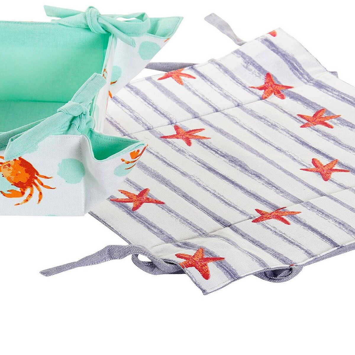 Cesta Multiusos DKD Home Decor Algodón 34 x 34 x 34 cm