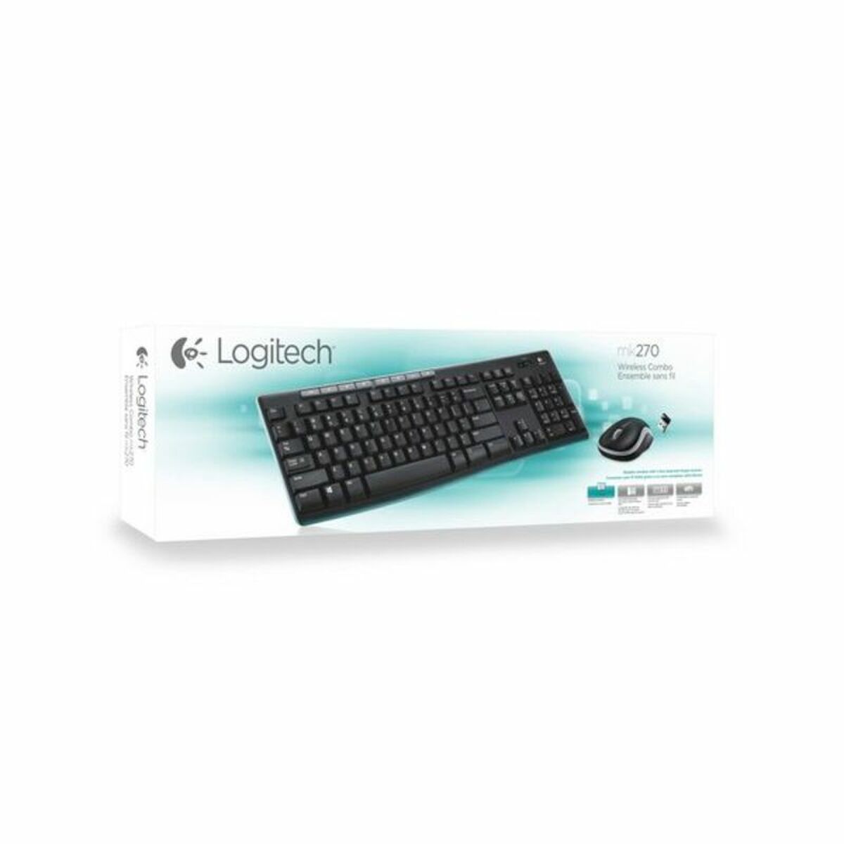 Teclado y Ratón Inalámbrico Logitech MK270 Negro Español Qwerty Español
