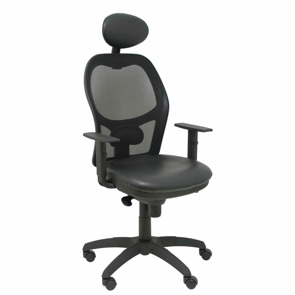 Silla de Oficina con Cabecero Jorquera similpiel Piqueras y Crespo SNSPNEC Negro