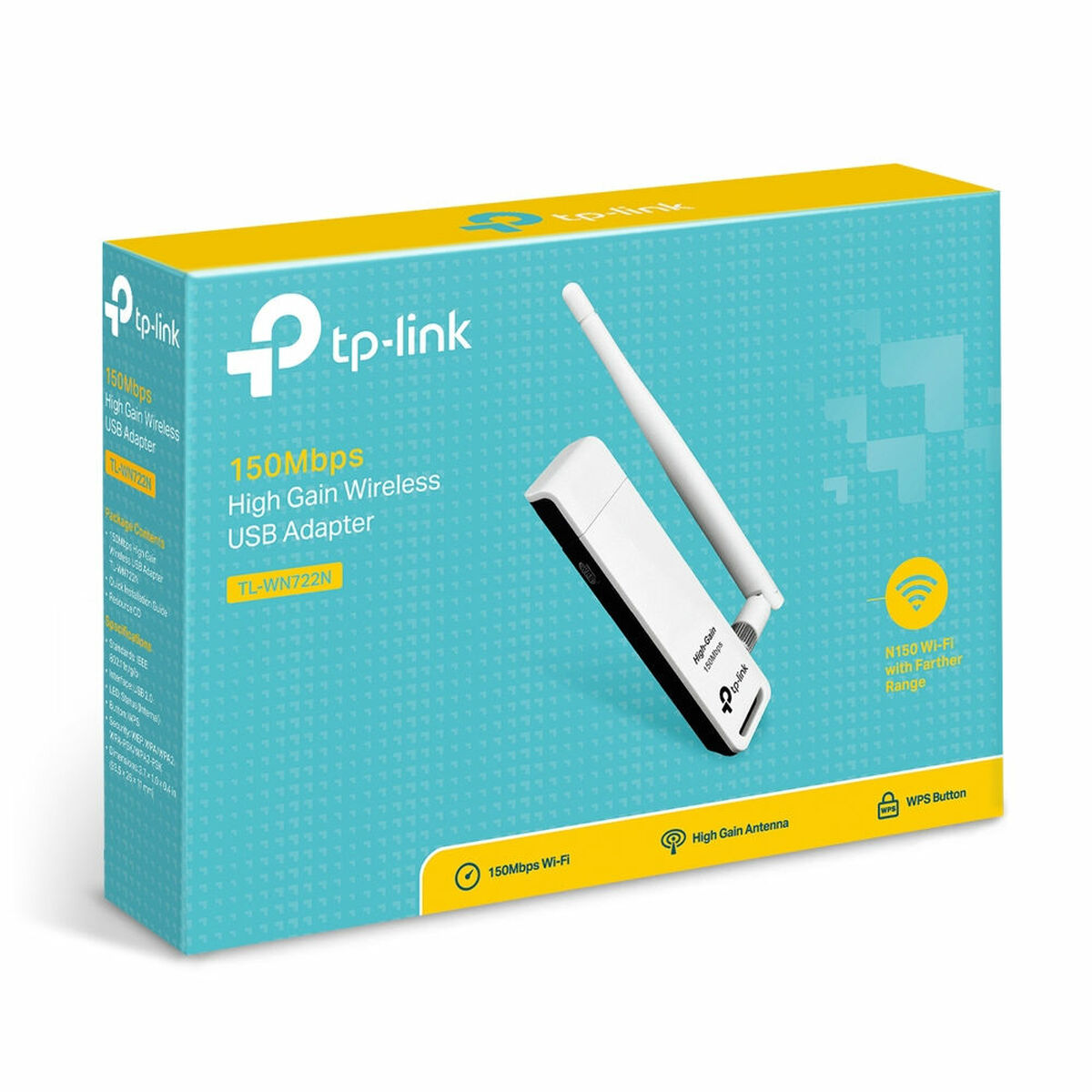 Adaptador de Red TP-Link TL-WN722N 150 Mbps