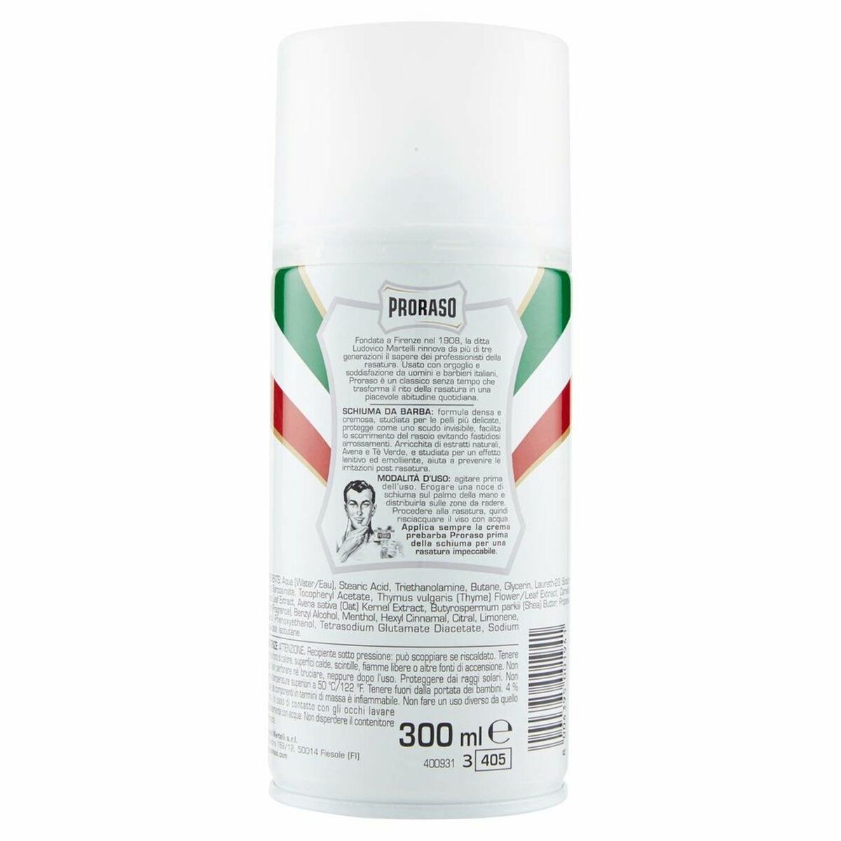 Espuma de Afeitar White Proraso PR-400431 300 ml