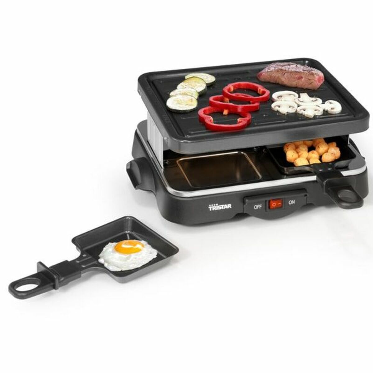 Plancha de Cocina Tristar RA-2949 Raclette Negro 500 W