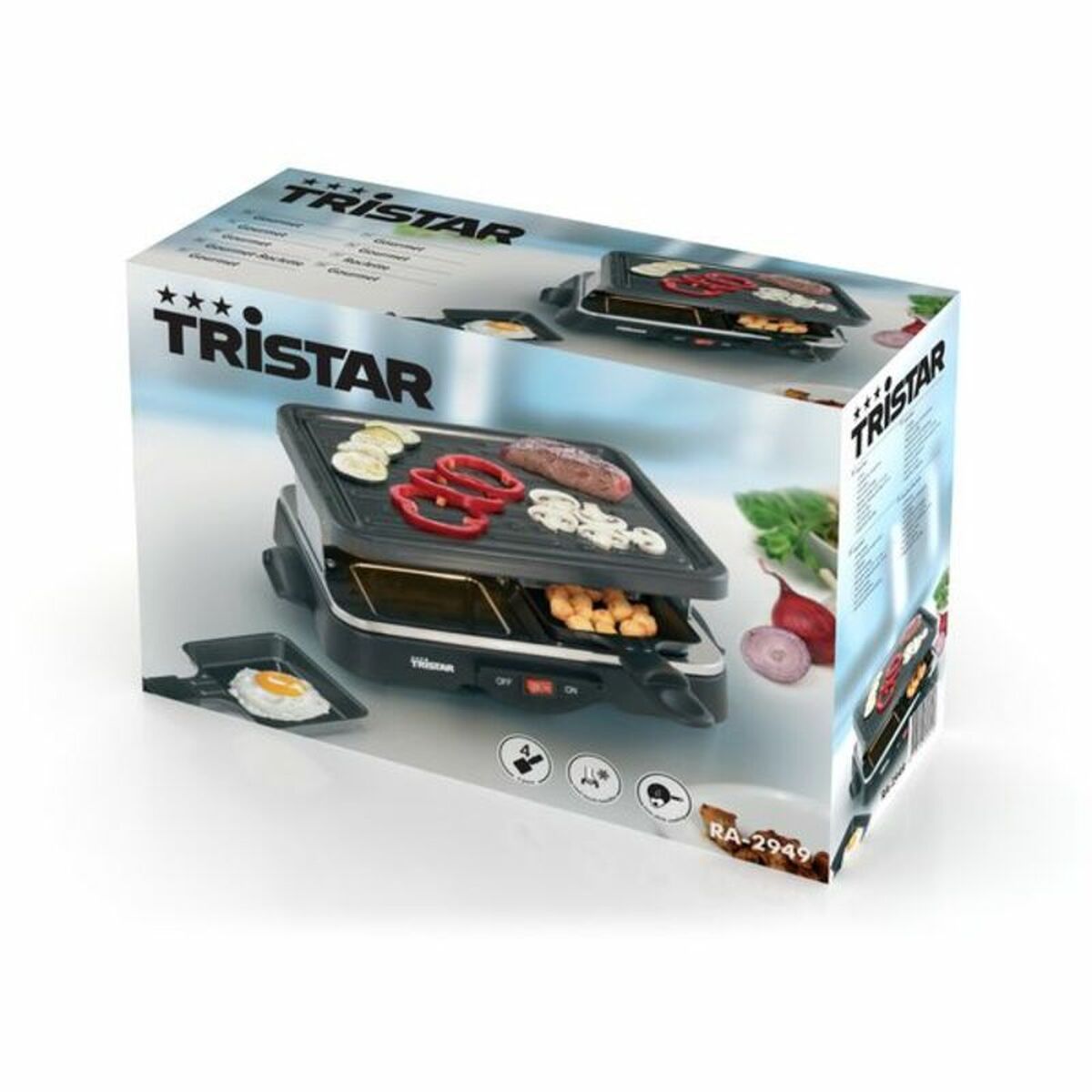 Plancha de Cocina Tristar RA-2949 Raclette Negro 500 W
