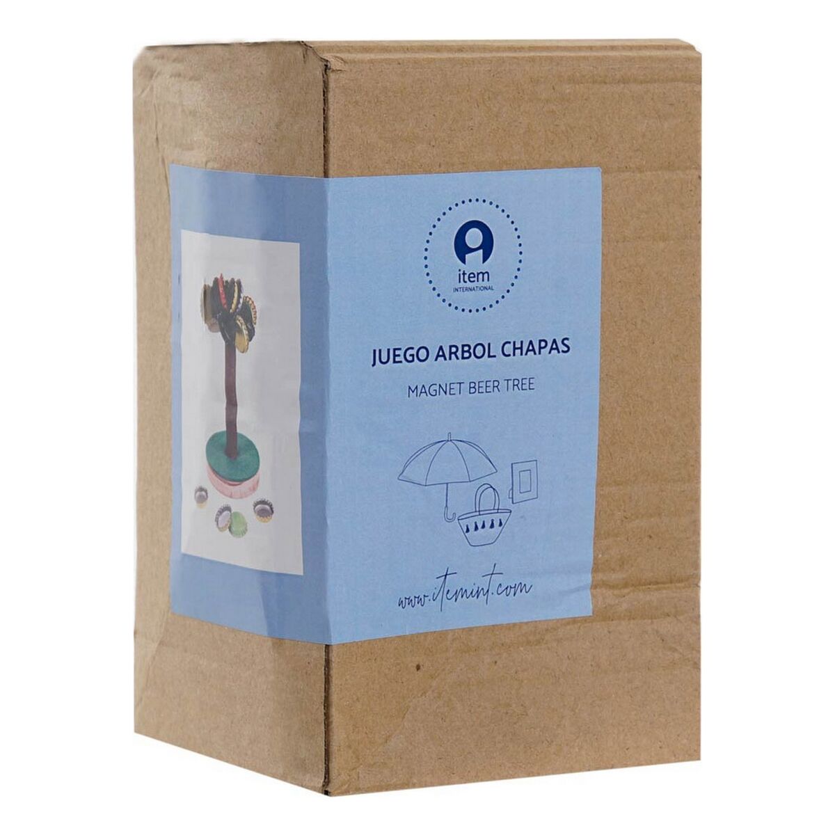 Juego de Madera DKD Home Decor Marrón Verde Polipropileno Plástico 9,5 x 9,5 x 15,5 cm