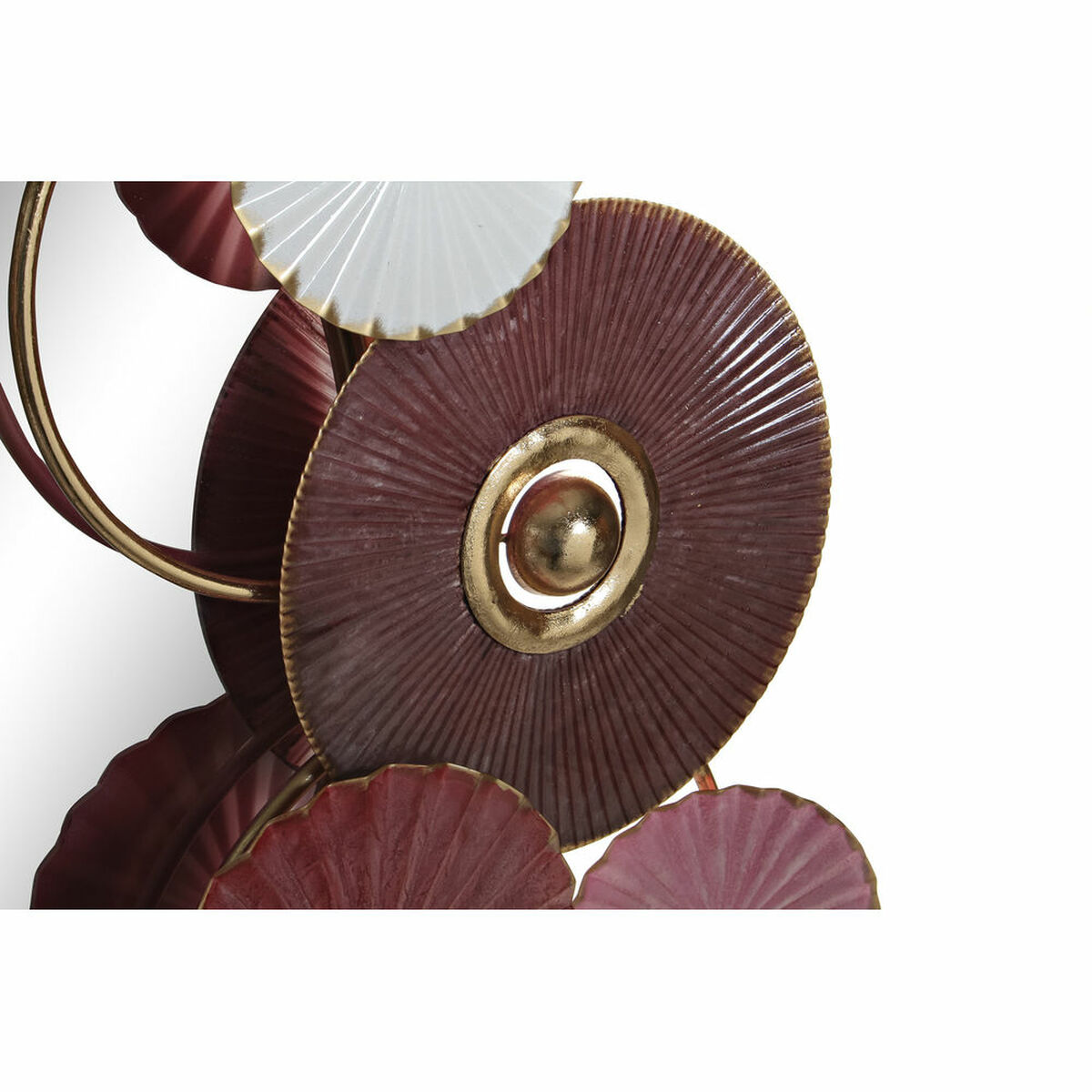 Espejo de pared DKD Home Decor Blanco Rosa Dorado Moderno Círculos 116 x 8 x 71 cm