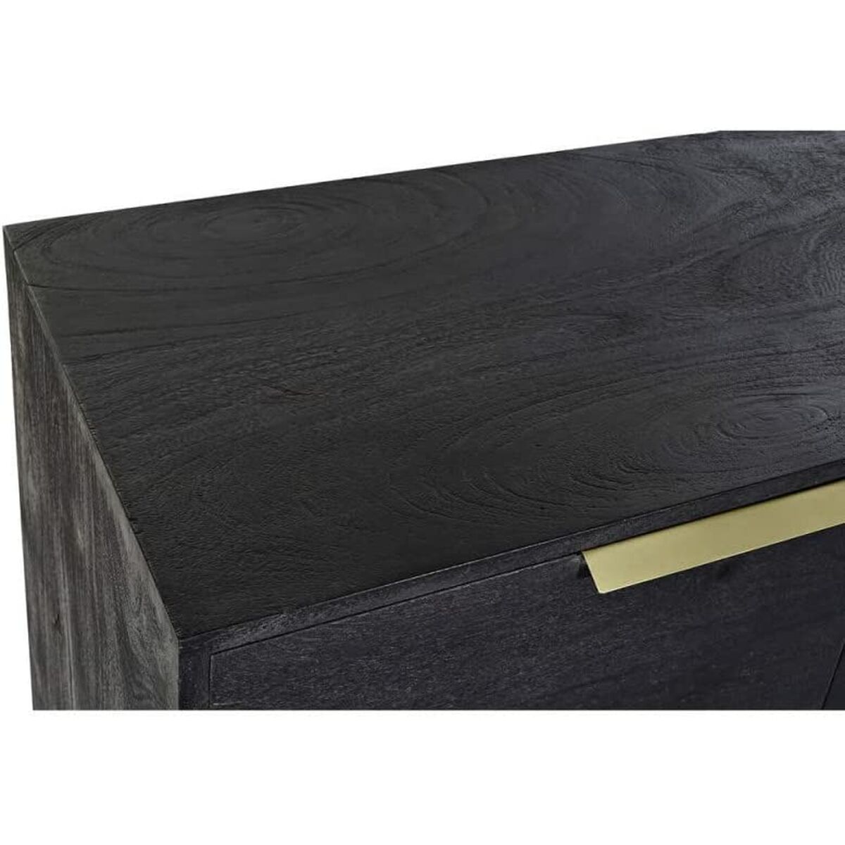 Aparador DKD Home Decor Negro Dorado Madera de mango 145 x 41 x 77 cm