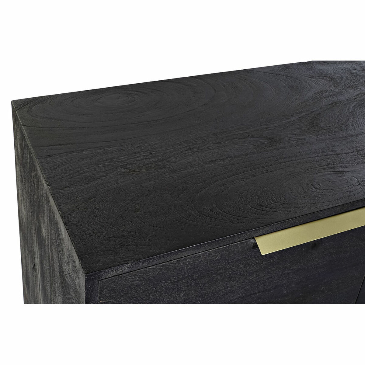 Aparador DKD Home Decor Negro Dorado Madera de mango 145 x 41 x 77 cm