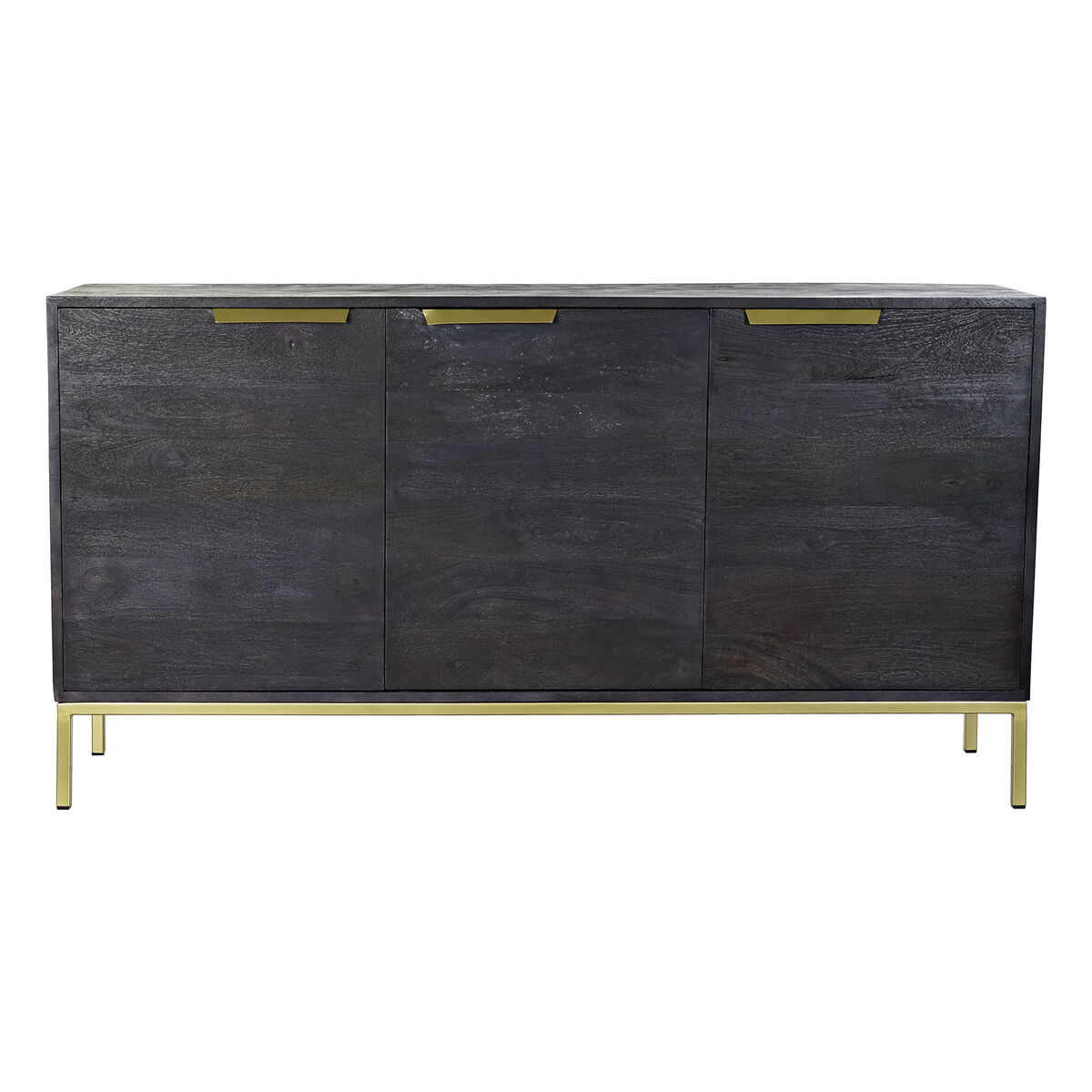 Aparador DKD Home Decor Negro Dorado Madera de mango 145 x 41 x 77 cm