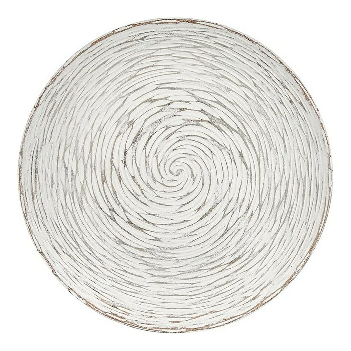 Mesa auxiliar Gift Decor Blanco Marrón Madera 40 x 39 x 40 cm Espirales