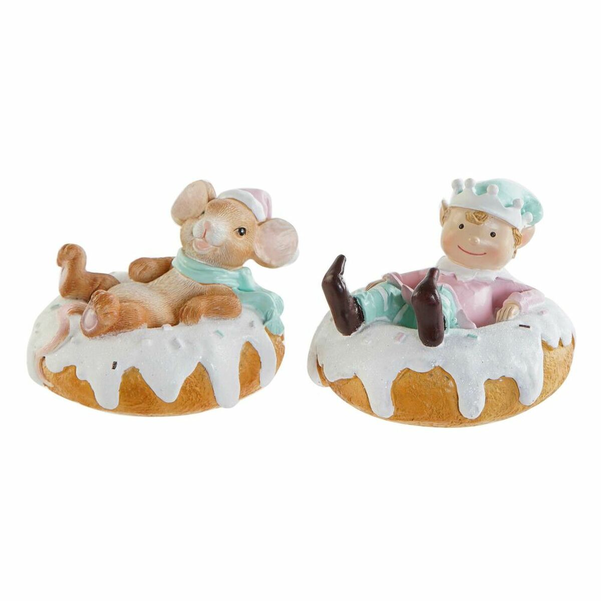 Figura Decorativa DKD Home Decor Resina Ratón (2 pcs) (11.5 x 11 x 8 cm)